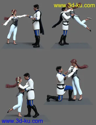 3D打印模型Dream Came True Poses for Coral 8.1 and Genesis 8.1 Male的图片