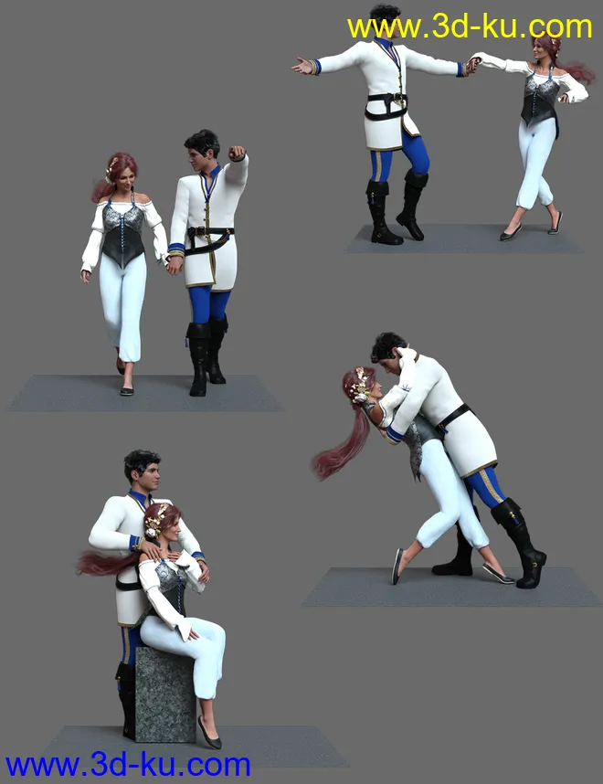 Dream Came True Poses for Coral 8.1 and Genesis 8.1 Male模型的图片6