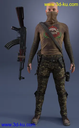 3D打印模型Dystopian HD Outfit Textures Expansion的图片