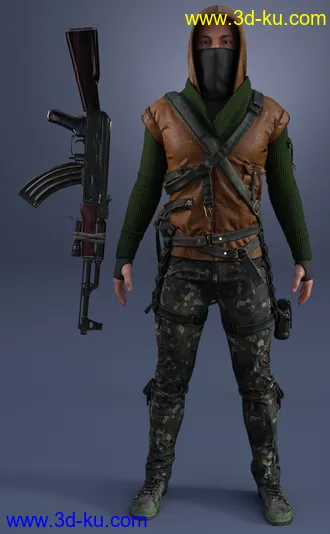 3D打印模型Dystopian HD Outfit Textures Expansion的图片