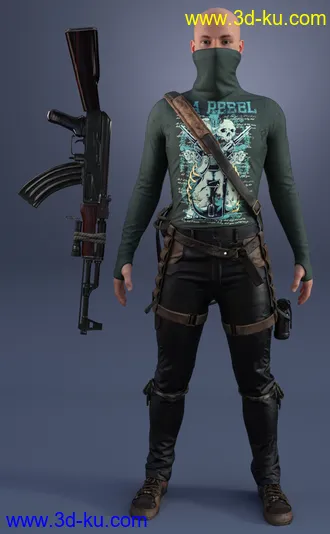 3D打印模型Dystopian HD Outfit Textures Expansion的图片
