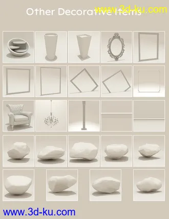 3D打印模型Elegant Display Props and Scenes的图片
