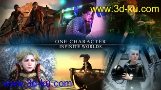 3D打印模型Esra HD Character, Hair and Outfit for Genesis 8 and 8.1 Male的图片