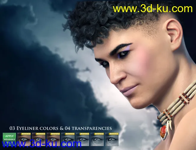 Everyday Makeup for Genesis 8 Males模型的图片5