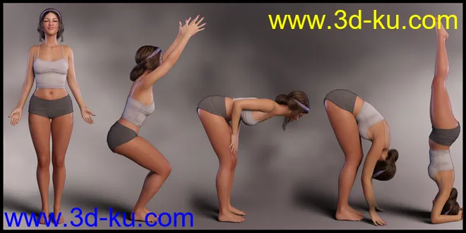 Everyday Yogi Poses for Genesis 8.1 Female模型的图片2