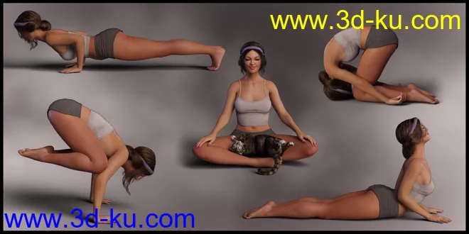 Everyday Yogi Poses for Genesis 8.1 Female模型的图片3