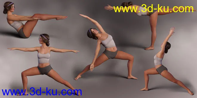 Everyday Yogi Poses for Genesis 8.1 Female模型的图片4