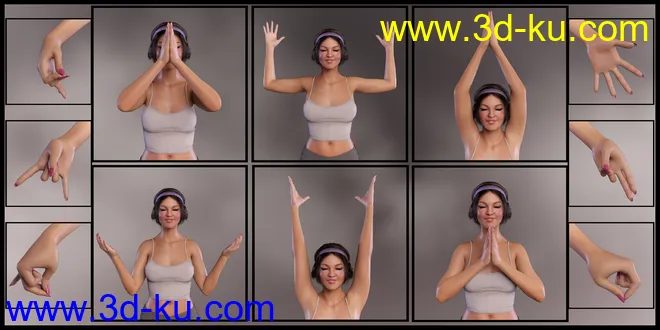 Everyday Yogi Poses for Genesis 8.1 Female模型的图片7