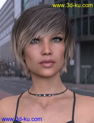 3D打印模型Exie Hair for Genesis 3 and 8 Female(s)的图片