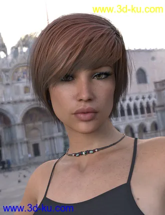 3D打印模型Exie Hair for Genesis 3 and 8 Female(s)的图片