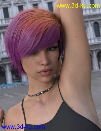 3D打印模型Exie Hair for Genesis 3 and 8 Female(s)的图片