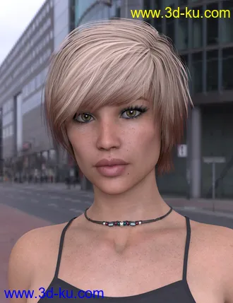 3D打印模型Exie Hair for Genesis 3 and 8 Female(s)的图片