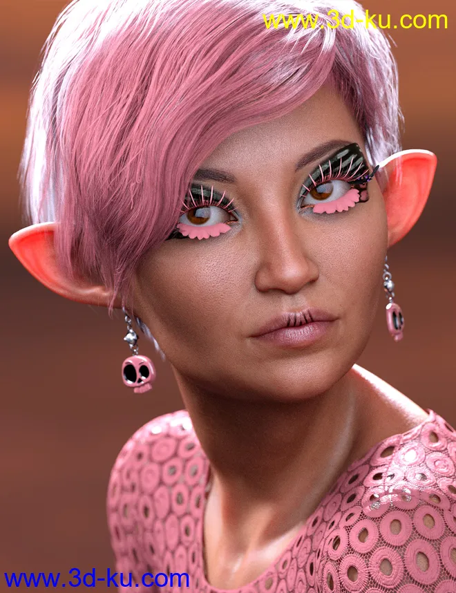 Extreme Closeup Flutterby Geoshell Makeups and Lashes for Genesis 8 Female(s)模型的图片2