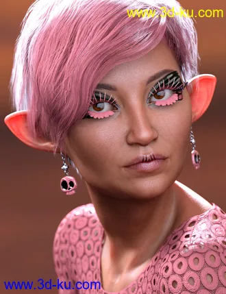 3D打印模型Extreme Closeup Flutterby Geoshell Makeups and Lashes for Genesis 8 Female(s)的图片