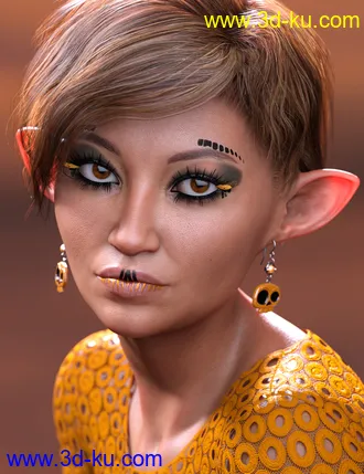 3D打印模型Extreme Closeup Flutterby Geoshell Makeups and Lashes for Genesis 8 Female(s)的图片