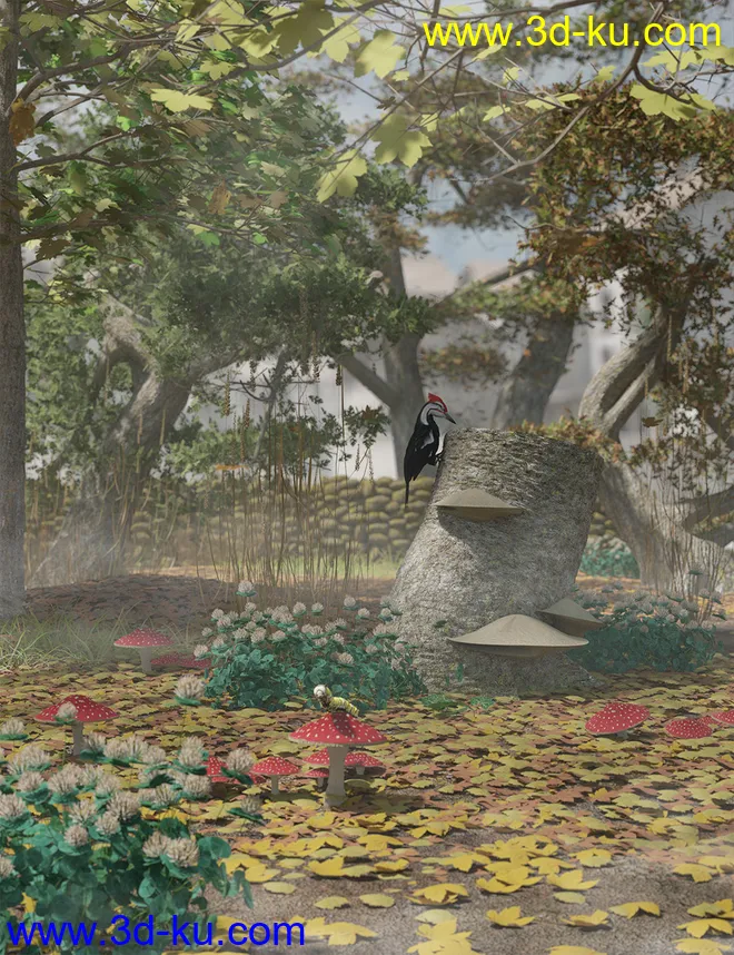 Fallen Leaves - Scatters and Drifts for Daz Studio模型的图片5