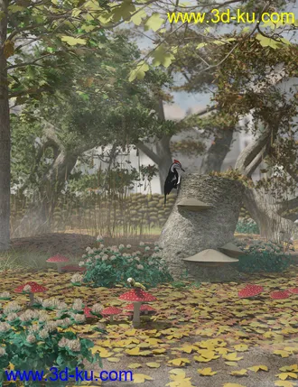 3D打印模型Fallen Leaves - Scatters and Drifts for Daz Studio的图片