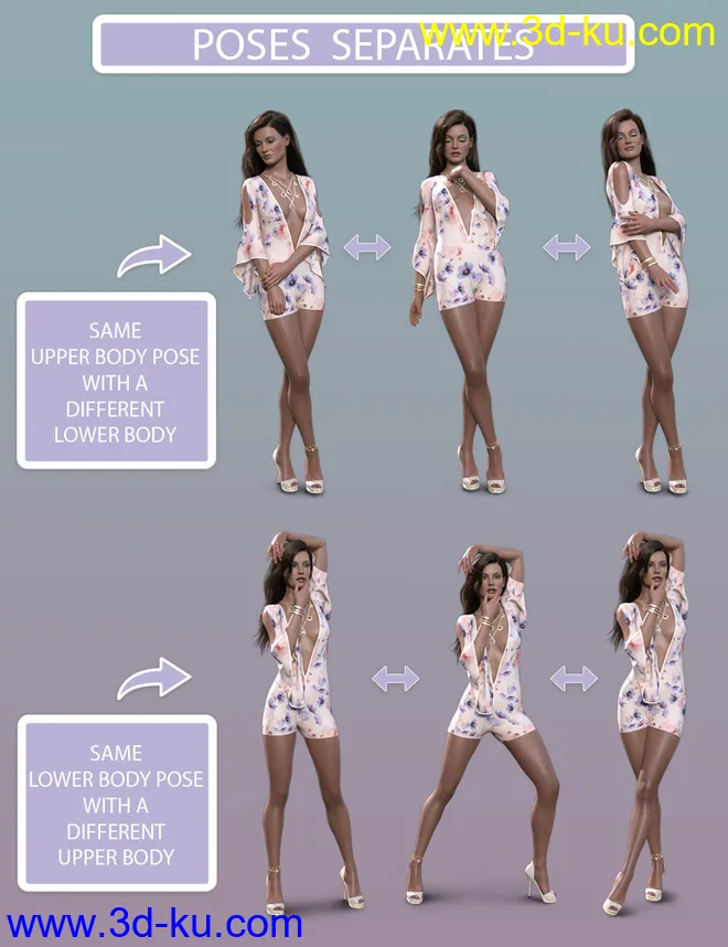 Fashion Poses Set for Genesis 8.1 Females模型的图片2