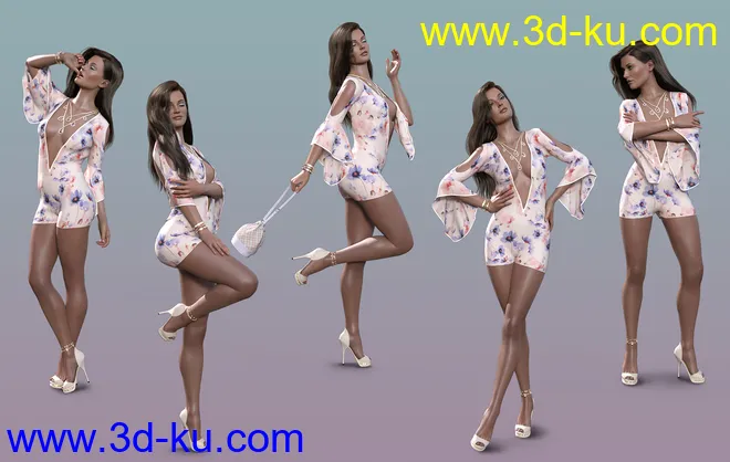 Fashion Poses Set for Genesis 8.1 Females模型的图片5