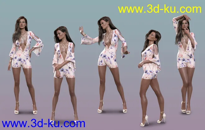 Fashion Poses Set for Genesis 8.1 Females模型的图片6