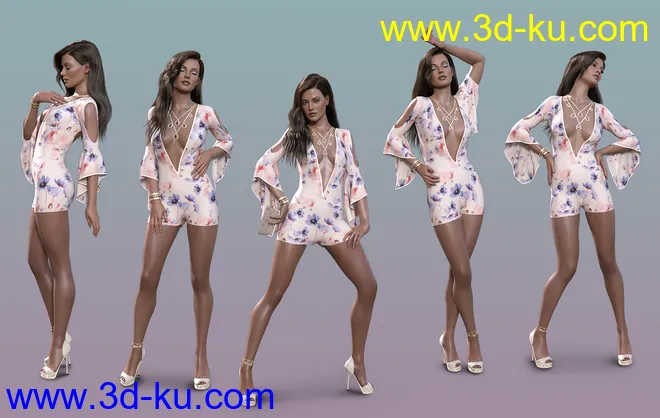 Fashion Poses Set for Genesis 8.1 Females模型的图片7