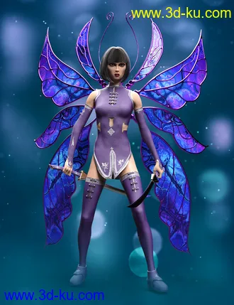 3D打印模型Fay Wings for Genesis 8的图片