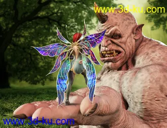 3D打印模型Fay Wings for Genesis 8的图片