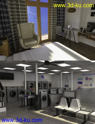 3D打印模型FG Apartment and Laundry Shop的图片