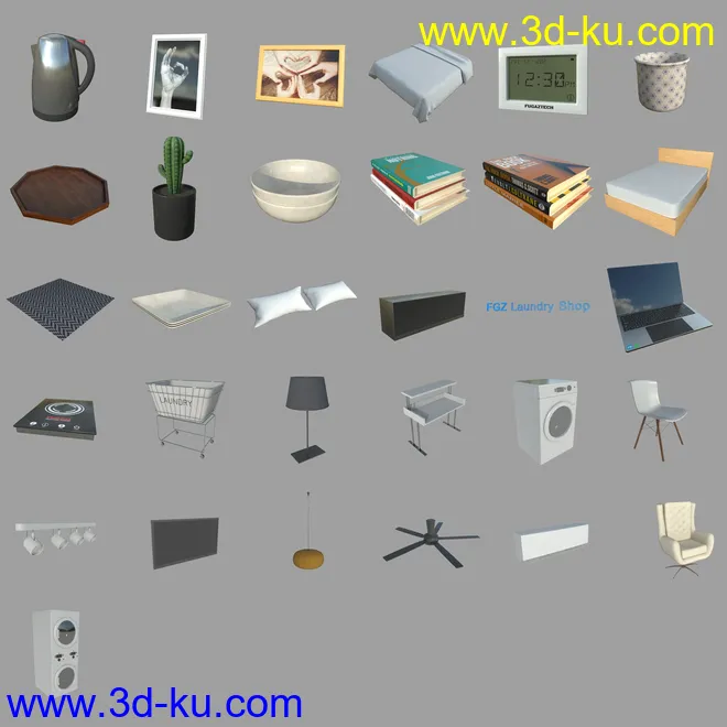 FG Apartment and Laundry Shop模型的图片4