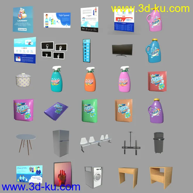 FG Apartment and Laundry Shop模型的图片5