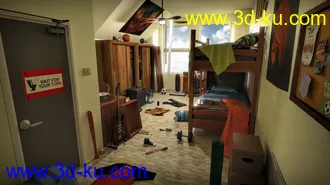 3D打印模型FG Cluttered Dorm的图片