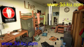 3D打印模型FG Cluttered Dorm的图片