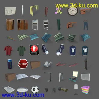 3D打印模型FG Cluttered Dorm的图片