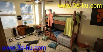 3D打印模型FG Cluttered Dorm的图片