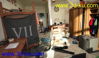3D打印模型FG Cluttered Dorm的图片
