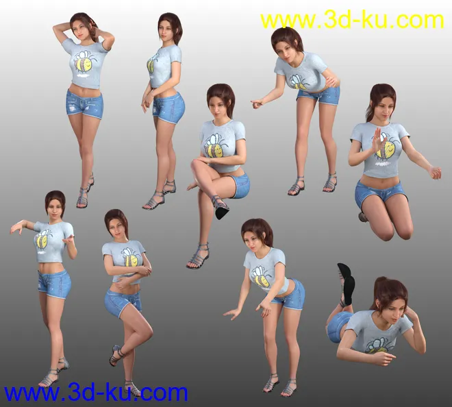 FG College Dormitory Poses模型的图片5