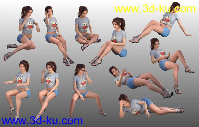 FG College Dormitory Poses模型的图片6