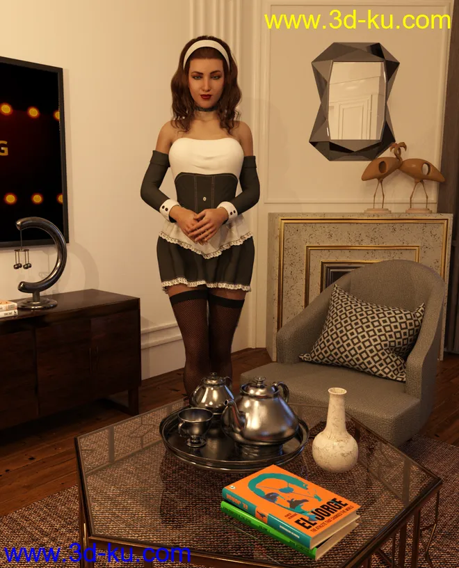 FG Fancy Living Poses for Genesis 8 Females模型的图片2