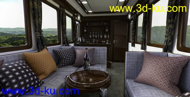 FG Luxury Passenger Train模型的图片5