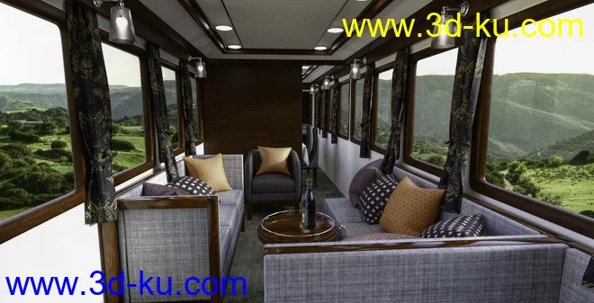 FG Luxury Passenger Train模型的图片6