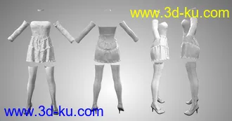 3D打印模型FG Maid Outfit for Genesis 8 Females的图片