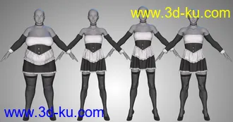 3D打印模型FG Maid Outfit for Genesis 8 Females的图片