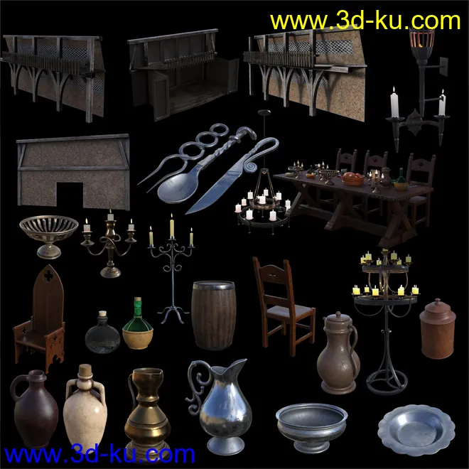 FG Medieval Great Hall模型的图片4