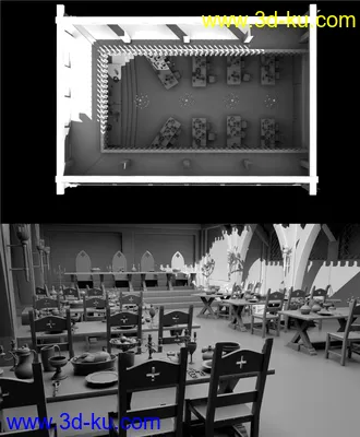 3D打印模型FG Medieval Great Hall的图片