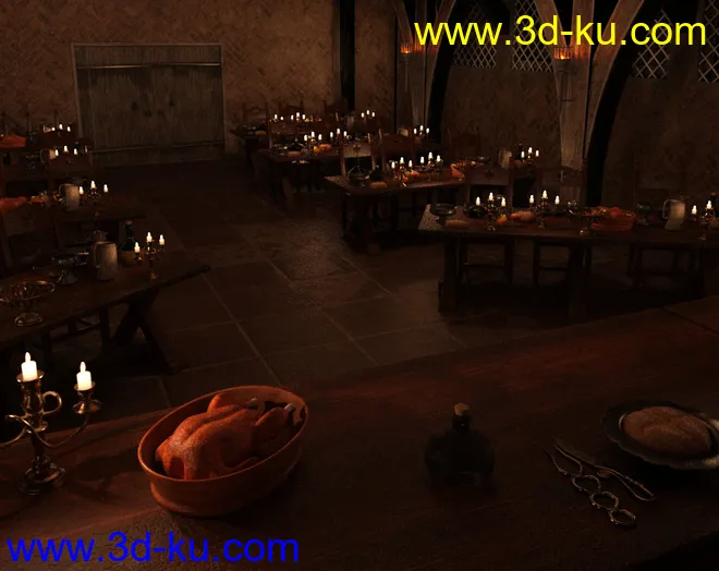 FG Medieval Great Hall模型的图片8