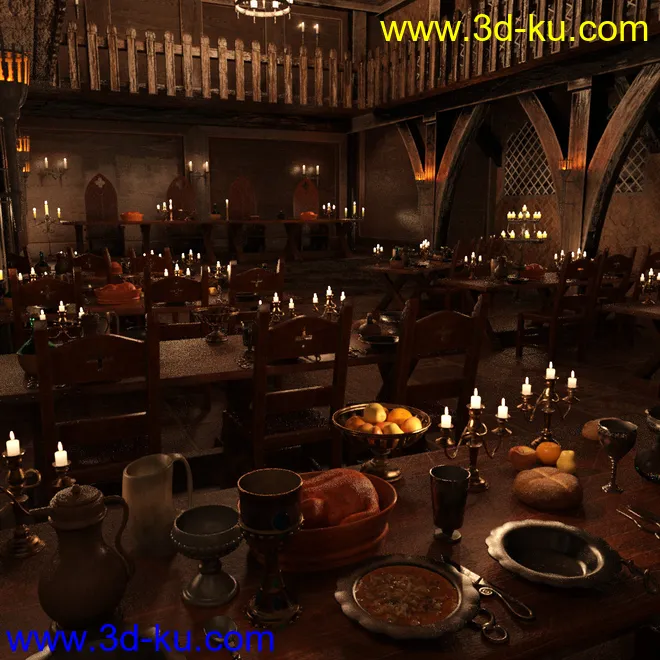 FG Medieval Great Hall模型的图片9