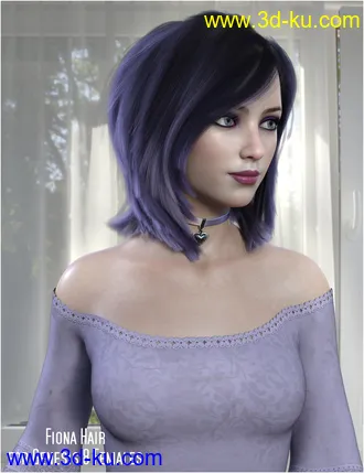 3D打印模型Fiona Hair for Genesis 8 Females的图片