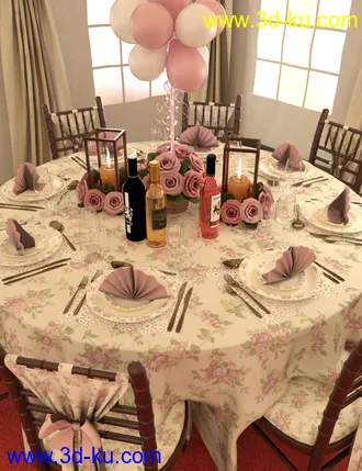 3D打印模型Floral Dining Texture Add-On的图片