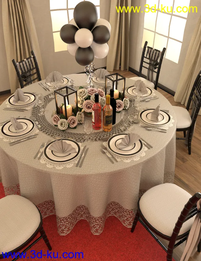 Floral Dining Texture Add-On模型的图片6