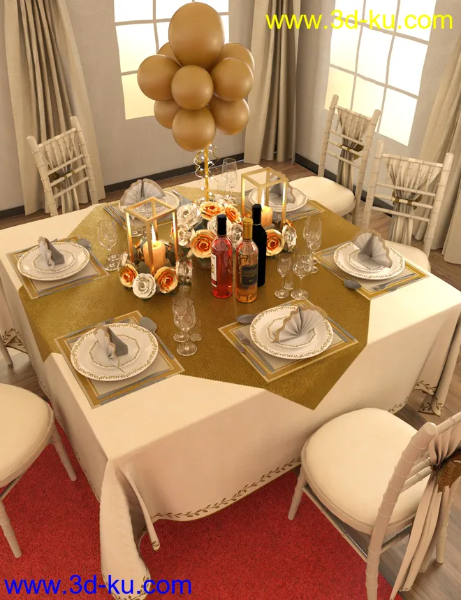 Floral Dining Texture Add-On模型的图片8